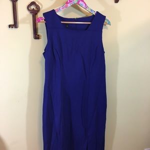 Talbots Sleeveless Sleek Blue Dress
